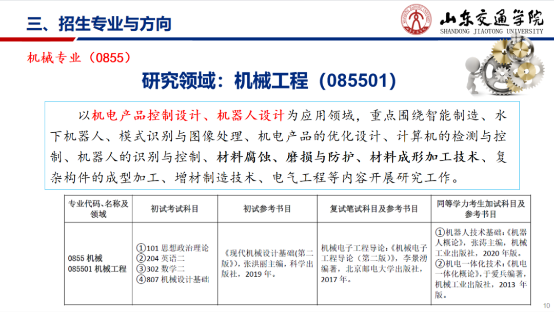 山东交通学院船舶与港口工程学院2024年研究生招生简章