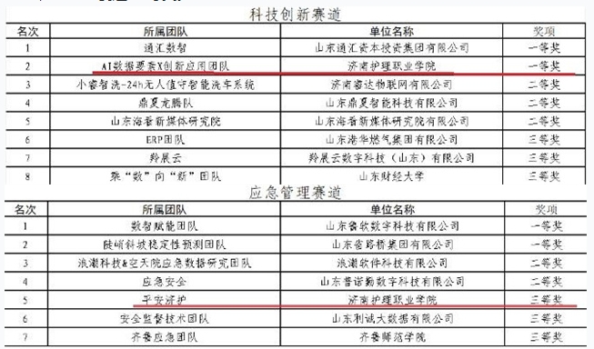 济南护理职业学院在国家数据要素大赛山东分赛济南市选拔赛中获佳绩